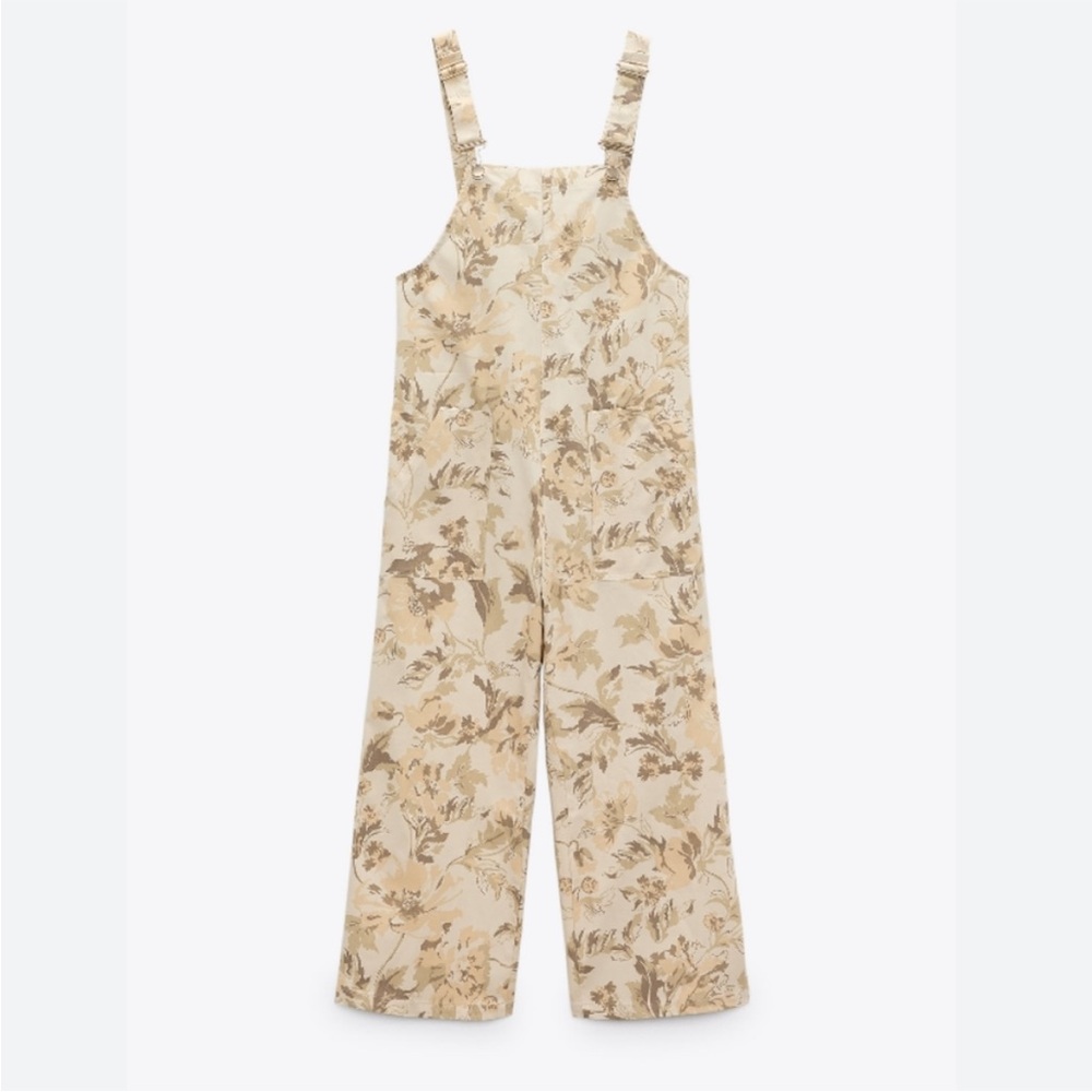 Zara Floral Cream Jumpsuit